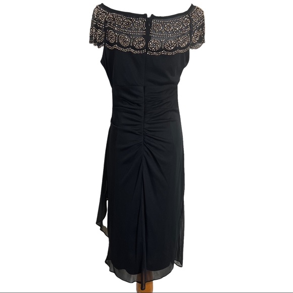 MSK Black Beaded Cocktail Party Dress Sz 6 NWT - Picture 4 of 7